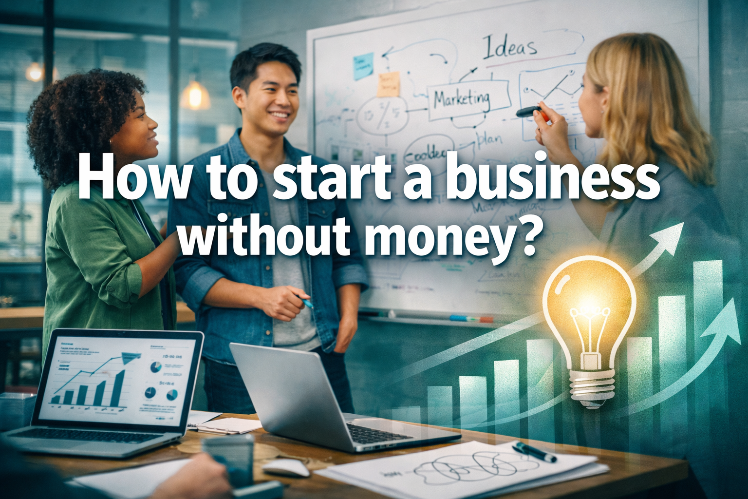 oHw to start a business without money?